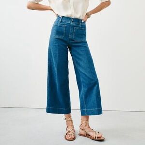 Spanx Wide Leg Cropped Jeans